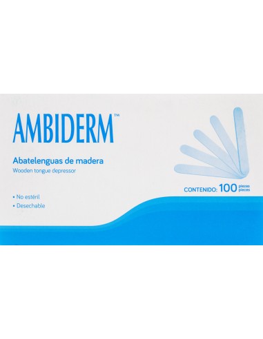 Abatelenguas de Madera C/100 (Ambiderm)