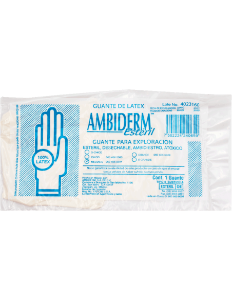 Guante de Latex Estéril Chico  C/100 (Ambiderm)