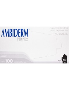 Guante Nitrilo Ambidern Negro Chico C/100