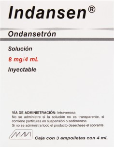Indansen Sol. Inyectable 8mg/ 4mL Amp C/3
