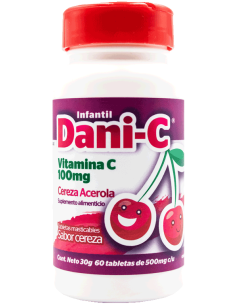 Dani-c inf tabs masticables sabor cereza c-60