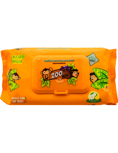 Toallitas Húmedas Zoo Naranja C/80