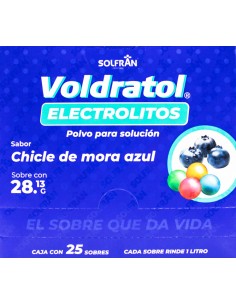 Voldratol electrolitos Orales Chicle Mora Azul Sobre de...