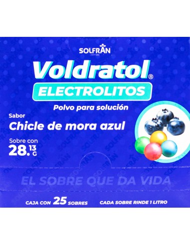 Voldratol electrolitos Orales Chicle Mora Azul...