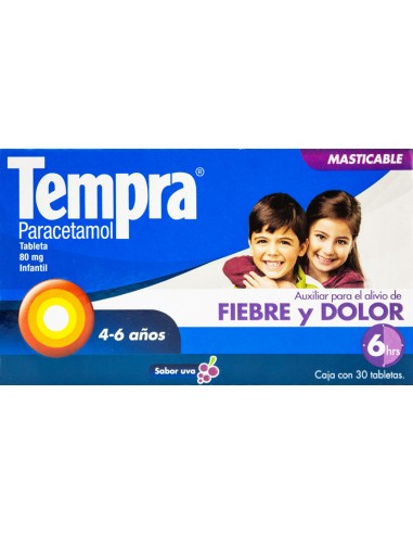Tempra Inf Tabs Mast. 80mg C/30