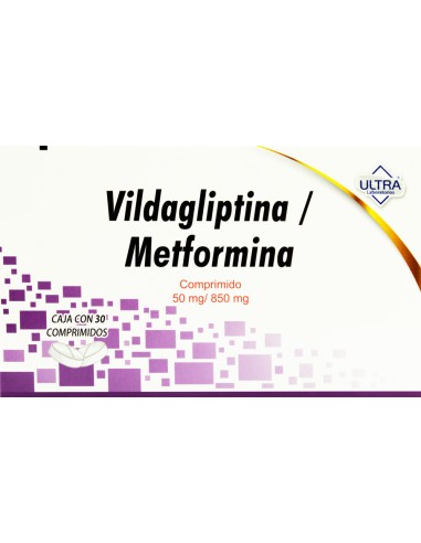 Vildagliptina, Metformina Comp 50mg/ 850mg C/30...