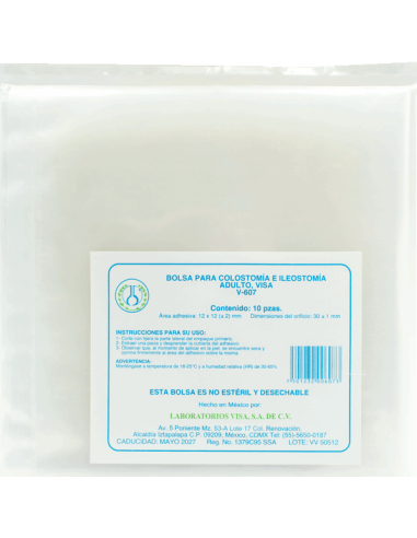 Bolsa de colostomia e ileostomia Adulto C/10