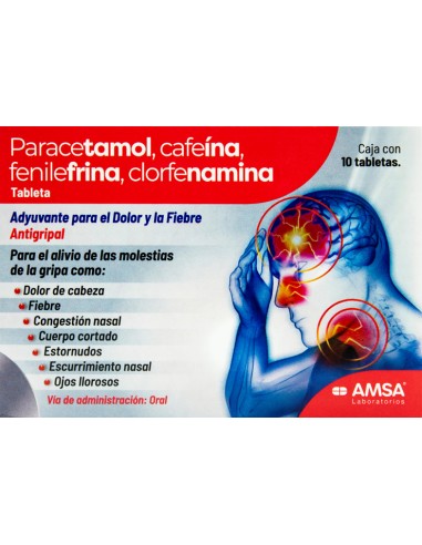 Paracetamol, Cafeína, Fenilefrina, Clorfenamina...