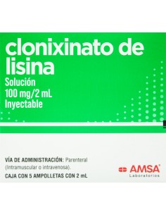 Clonixinato de Lisina Sol. Iny. C/5 Amp. 100mg (Amsa)