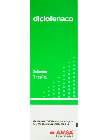 Diclofenaco Sol. Oftálmica Frasco de 5 ml 1 mg...