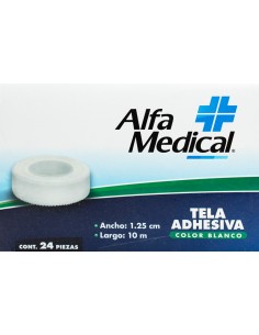 Tela Adhesiva 1.25cm x 10m C/1 (Alfa Medical)