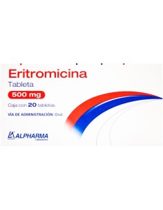 Eritromicina Tabs 500 mg C/ 20 (Alpharma)