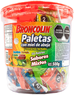 Broncolin Paletas Vitrolero C/50