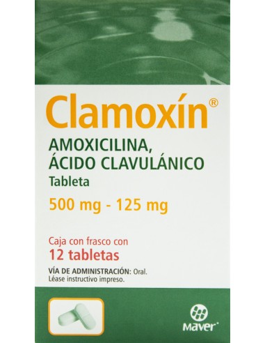 Clamoxín Tabs 500mg / 125mg C/12