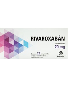 Rivaroxabán Comp 20mg C/28 (Maver)
