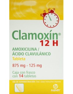 Clamoxín 12h Tabs 875mg / 125mg C/14