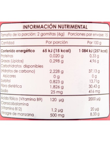 Vinagre de Manzana, Ácido Fólico y Vitamina B12...