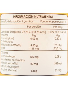 Cúrcuma, Jengibre y Antocianinas de Jamaica Gomitas C/30... 2