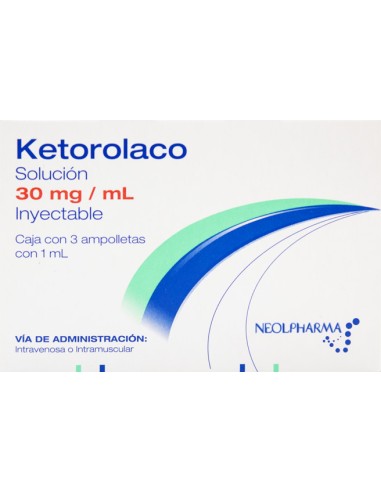Ketorolaco Sol. Iny 30mg AMP C/3 (Neolpharma)
