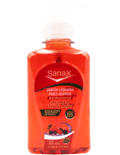 Jabón Liquido Para Manos Frutos Rojos 230mL (Sanax)