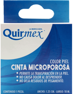 Cinta Microporosa Piel 1.25cm x 10m C/1 (Quirmex)