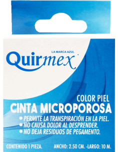 Cinta Microporosa Piel 2.5cm x 10m C/1 (Quirmex)