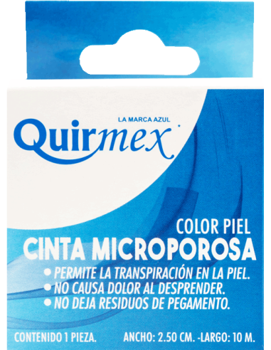 Cinta Microporosa Piel 2.5cm x 10m C/1 (Quirmex)