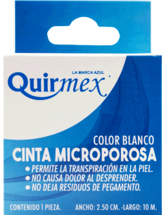 Cinta Microporosa Blanca 2.5cm x 10m C/1 (Quirmex)