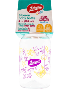 Biberón 4oz Figuras Blanco (Jaloma)