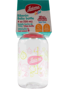 Biberón 4oz Figuras Rojo (Jaloma)