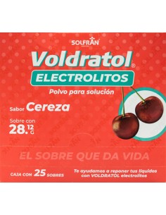 Voldratol electrolitos Orales Cereza Sobre de 28.12g C/25