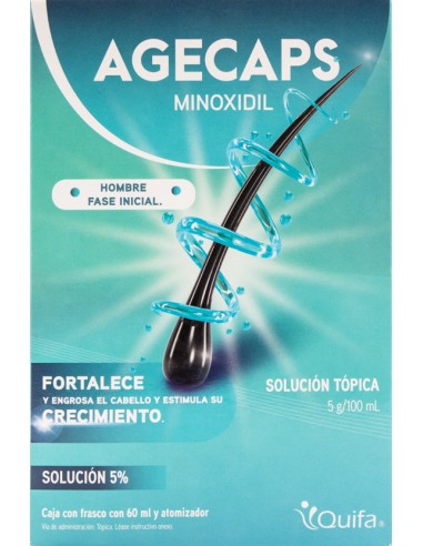 Agecaps Sol. Topica 5% Hombre Fco. 60mL