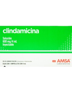 Clindamicina Sol. Iny. 600 mg Amp. 4mL (Amsa)