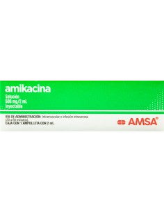 Amikacina Sol.Iny. 500 mg Amp. C/1 2mL (Amsa)