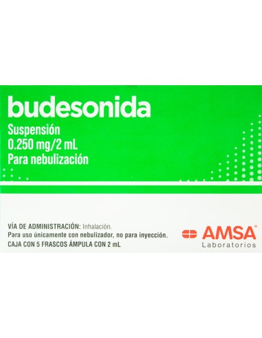 Budesonida Sol. Nebulización 0.250 mg / 2 mL...