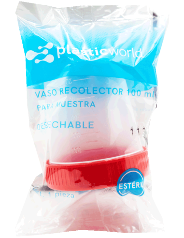 Vaso Recolector Estéril 100mL (PlasticWorld)