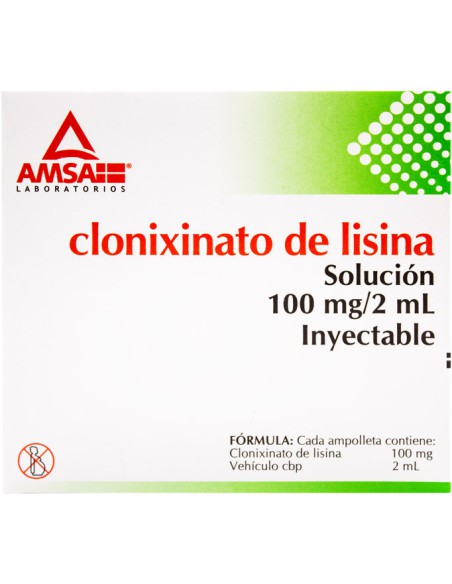 Clonixinato de Lisina Sol. Iny. C/5 Amp. 100mg (Amsa)