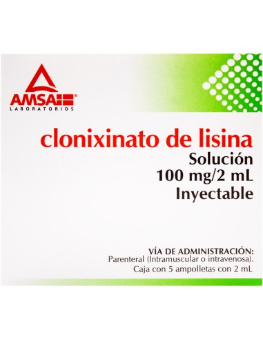 Clonixinato de Lisina Sol. Iny. C/5 Amp. 100mg (Amsa)