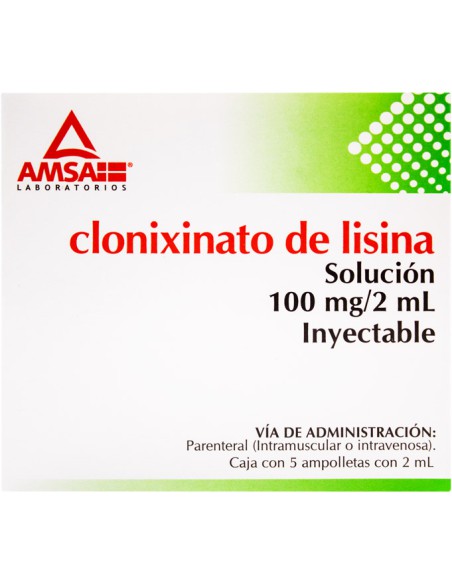 Clonixinato de Lisina Sol. Iny. C/5 Amp. 100mg (Amsa)