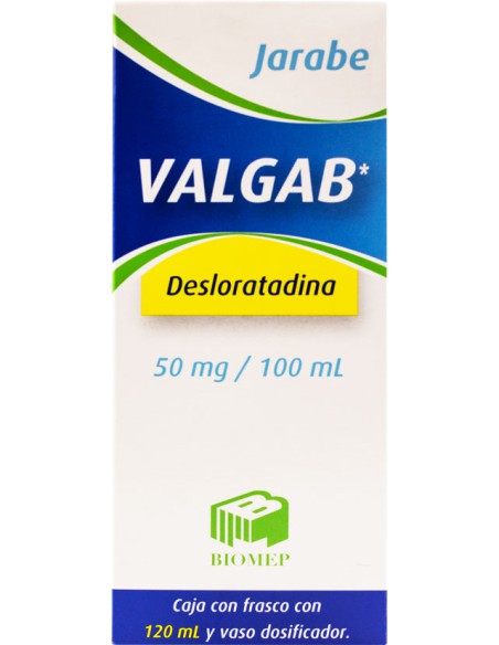 Valgab Jbe. 50 mg / 100 mL Frasco con 120 mL.