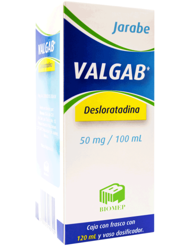 Valgab Jbe. 50 mg / 100 mL Frasco con 120 mL.