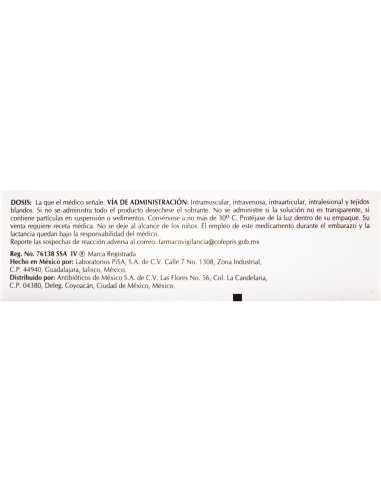 Dexametasona Sol. Iny. C/1 Amp. 8 mg (Amsa)