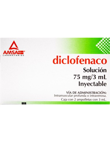 Diclofenaco Sol. Iny. C/2 Amp. 75 mg (Amsa)