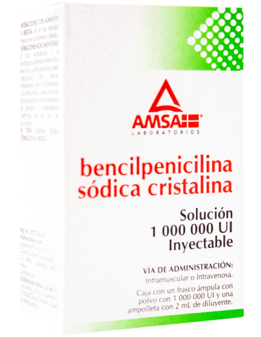 Bencilpenicilina Sódica Cristalina Iny. Amp. 1,000,000 UI C/1 (Amsa)