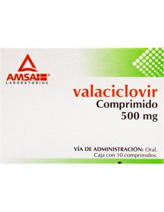 Valaciclovir Comp 500mg C/10 (Amsa)