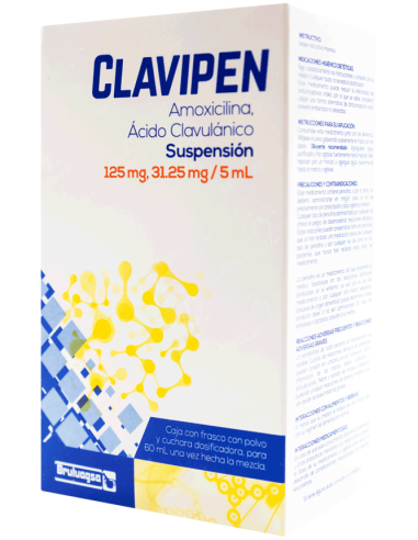 Clavipen Susp. 125 mg / 31.25 mg / 5 mL Frasco 60 mL