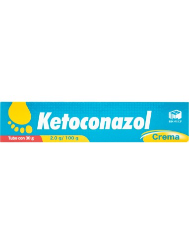 Ketononazol Crema 2.0 g / 100 g Tubo con 30 g (Biomep).