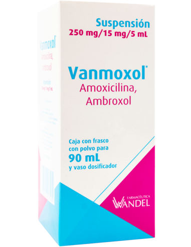 Vanmoxol Susp. 250mg/ 15mg Frasco con 90mL.