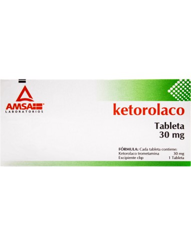 Ketorolaco Tabs. Sublingual 30mg C/6 (Amsa)