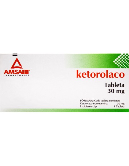 Ketorolaco Tabs. Sublingual 30mg C/6 (Amsa)
